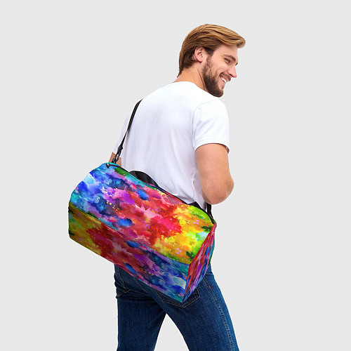 Спортивная сумка Брызги красок / 3D-принт – фото 3