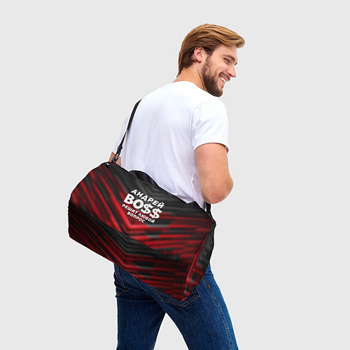 Спортивная сумка Андрей БОСС решит любой вопрос / 3D-принт – фото 3