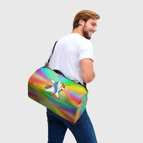 Спортивная сумка Крутой единорог / 3D-принт – фото 3