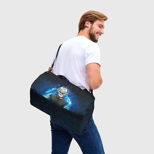 Спортивная сумка Boris Brejcha Blue / 3D-принт – фото 3