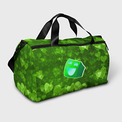 Сумки спортивные Geometry Dash: Green Love Z, цвет: 3D-принт