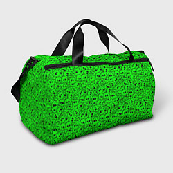 Сумки спортивные Черепа на кислотно-зеленом фоне, цвет: 3D-принт