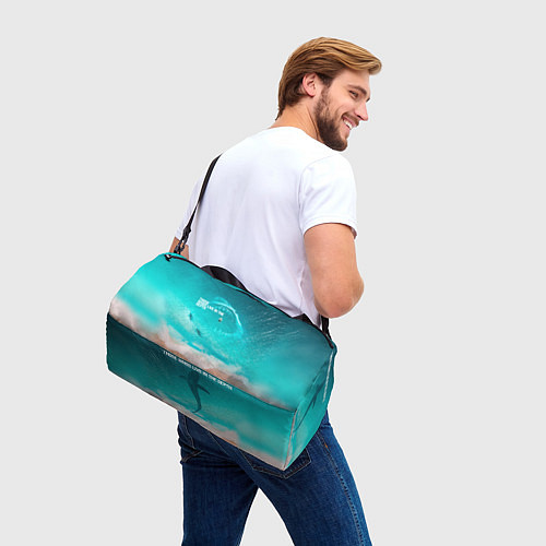 Спортивная сумка Shark in sea / 3D-принт – фото 3