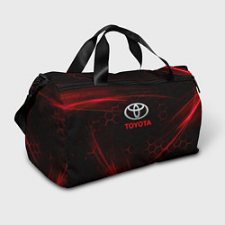 Сумки спортивные Toyota Неоновые соты, цвет: 3D-принт