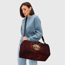 Сумки спортивные Лого GNR в розах, цвет: 3D-принт — фото 2