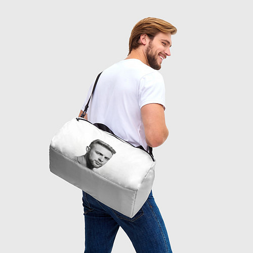 Спортивная сумка ЕГОР КРИД на белом фоне / 3D-принт – фото 3