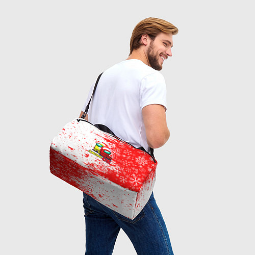 Спортивная сумка Among Us Новогодний 2022 / 3D-принт – фото 3