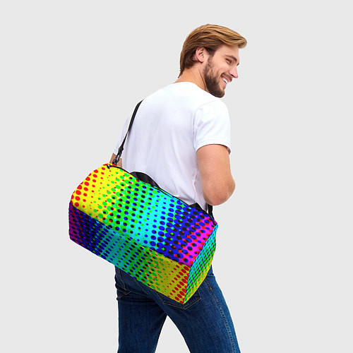 Спортивная сумка Цветная кислота / 3D-принт – фото 3