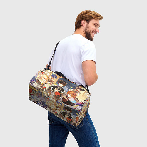 Спортивная сумка НОВЫЙ ГОД В ГЕНШИН ИМПАКТ, ЗАСТОЛЬЕ / 3D-принт – фото 3