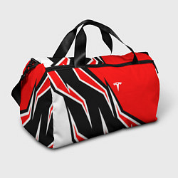 Сумки спортивные TESLA MOTORS RED LINE ТЕСЛА, цвет: 3D-принт