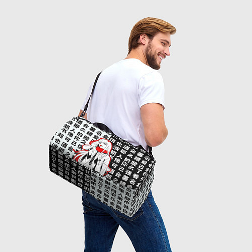 Спортивная сумка ZERO TWO с чупачупсом на Иероглифах Любимый во фра / 3D-принт – фото 3