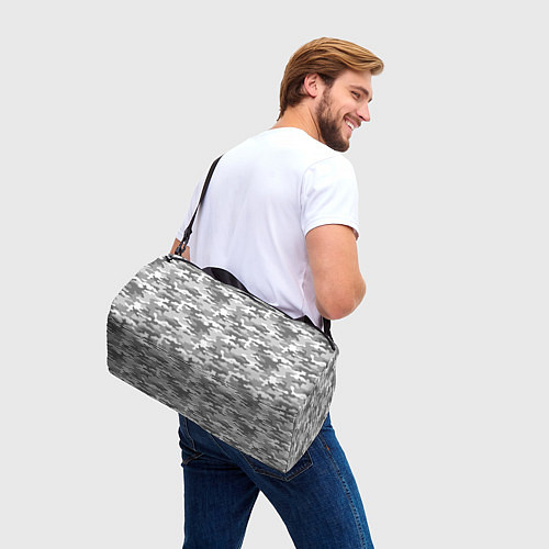 Спортивная сумка Серый Военный Камуфляж / 3D-принт – фото 3