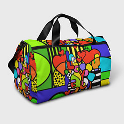 Сумки спортивные Romero Britto - love you, цвет: 3D-принт