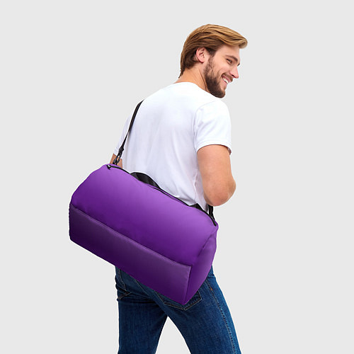 Спортивная сумка Красивый фиолетовый градиент / 3D-принт – фото 3