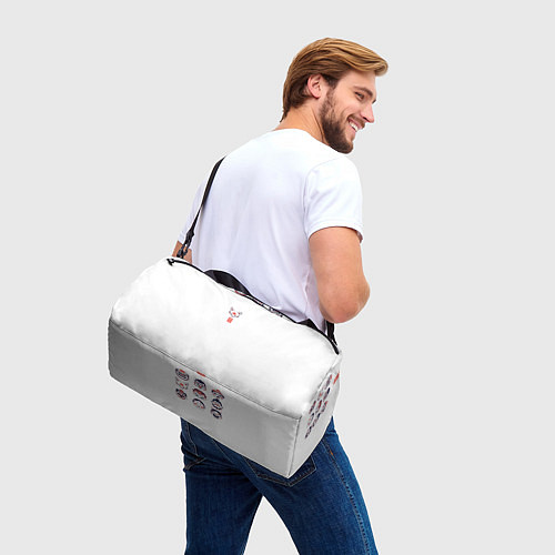 Спортивная сумка Маска демонической лисы / 3D-принт – фото 3