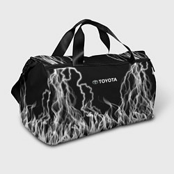 Сумки спортивные Toyota Молния с огнем, цвет: 3D-принт
