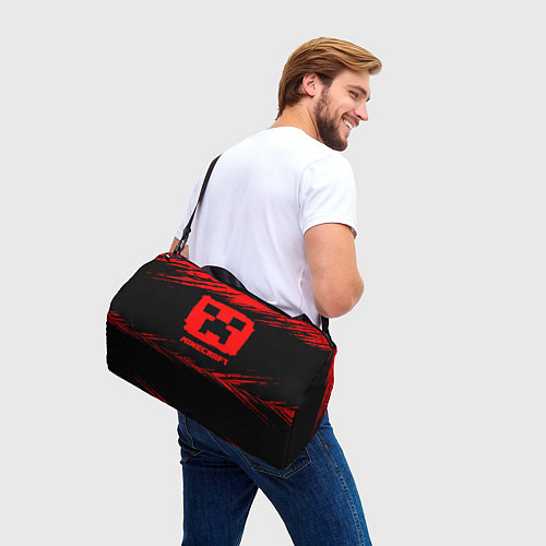 Спортивная сумка MINECRAFT - Красный Крипер / 3D-принт – фото 3