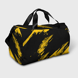 Сумки спортивные BLACK AND YELLOW GRUNGE ГРАНЖ, цвет: 3D-принт