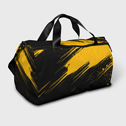 Спортивная сумка Black and yellow grunge