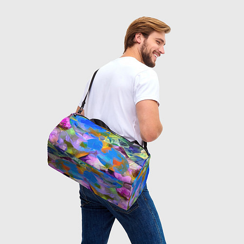 Спортивная сумка Цветочный узор Summer / 3D-принт – фото 3