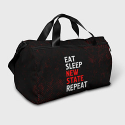 Сумки спортивные Eat Sleep New State Repeat - Потертости, цвет: 3D-принт