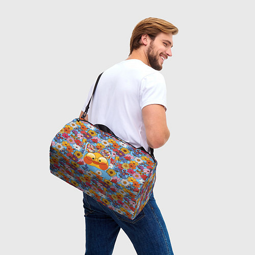 Спортивная сумка Лалафанфан на фоне полевых цветов / 3D-принт – фото 3
