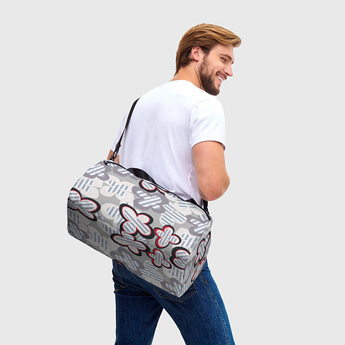 Спортивная сумка Серая полоска Тома Брауна / 3D-принт – фото 3