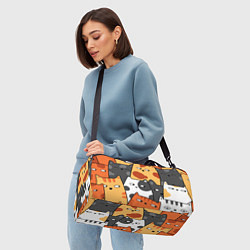 Сумки спортивные ТЕКСТУРНЫЕ КОТИКИ TEXTURED SEALS, цвет: 3D-принт — фото 2