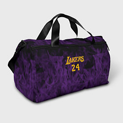 Сумки спортивные Lakers 24 фиолетовое пламя, цвет: 3D-принт