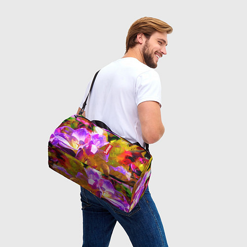 Спортивная сумка Красочный цветочный узор Лето Colorful Floral Patt / 3D-принт – фото 3