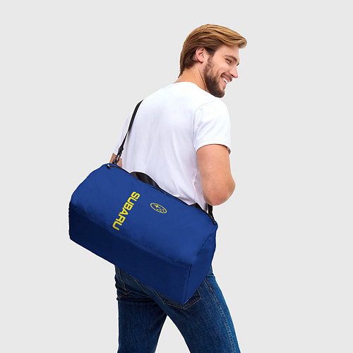 Спортивная сумка SUBARU-СУБАРУ Классические цвета / 3D-принт – фото 3