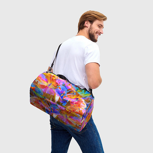 Спортивная сумка Красочный цветочный паттерн Лето Colorful floral p / 3D-принт – фото 3