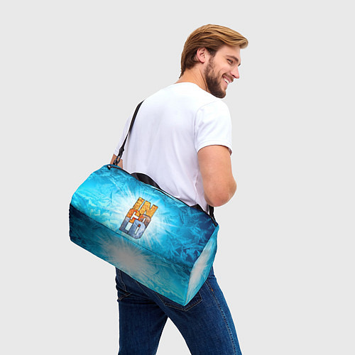 Спортивная сумка IN COLD logo with blue ice / 3D-принт – фото 3