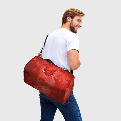 Спортивная сумка Красный кабан / 3D-принт – фото 3