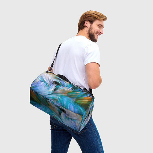 Спортивная сумка Абстрактная красочная композиция Полосы Abstract c / 3D-принт – фото 3
