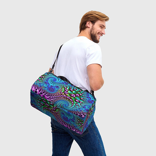 Спортивная сумка Наикрутейший фрактальный паттерн Авангард The Cool / 3D-принт – фото 3