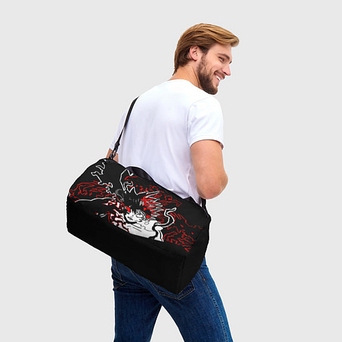 Спортивная сумка АСТА ЧЕРНЫЙ КЛЕВЕР / 3D-принт – фото 3