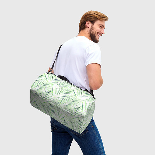 Спортивная сумка Листья Пальмы Нарисованные Маслом / 3D-принт – фото 3