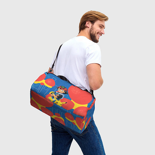 Спортивная сумка Эш Кетчум с другом Покемоном / 3D-принт – фото 3