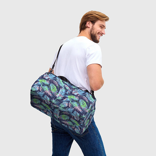 Спортивная сумка Разноцветные Листья Пальм / 3D-принт – фото 3