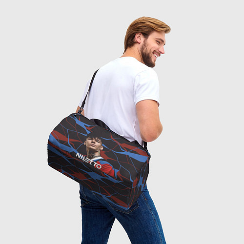 Спортивная сумка Нилетто и красно-синие разводы / 3D-принт – фото 3
