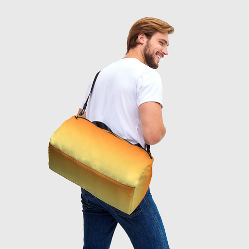 Спортивная сумка Оранжевый, желтый градиент / 3D-принт – фото 3