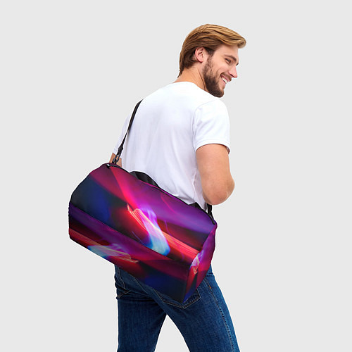 Спортивная сумка Неоновая палитра цветов - Красный / 3D-принт – фото 3
