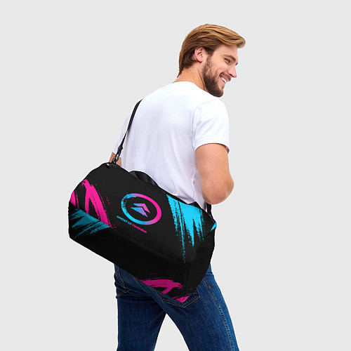 Спортивная сумка Ghost of Tsushima Neon Gradient / 3D-принт – фото 3