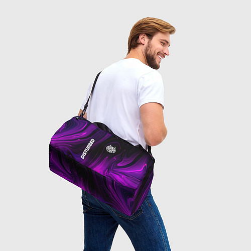 Спортивная сумка Disturbed Violet Plasma / 3D-принт – фото 3