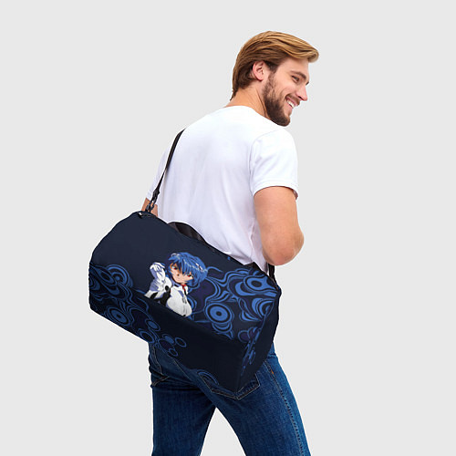 Спортивная сумка Рей Аянами - холодная девочка / 3D-принт – фото 3