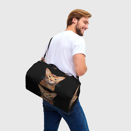 Спортивная сумка Молодая абиссинская кошечка / 3D-принт – фото 3