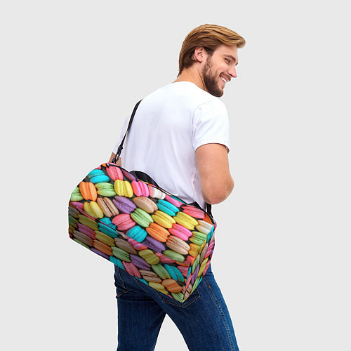 Спортивная сумка Цветные Макаруны / 3D-принт – фото 3