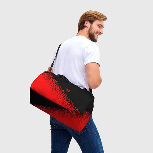 Спортивная сумка Honda - красные брызги / 3D-принт – фото 3