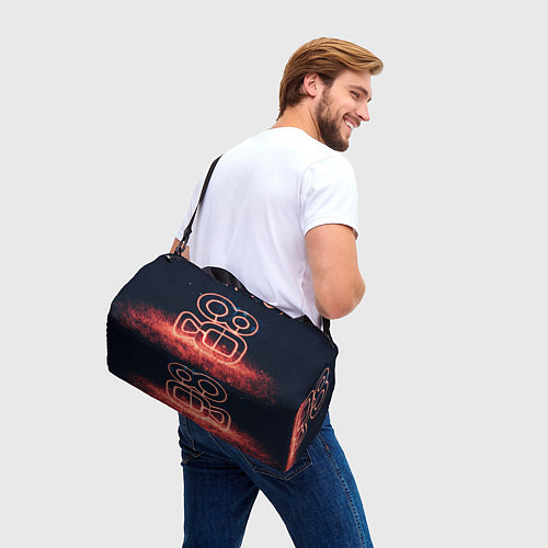 Спортивная сумка Неоновая камера во тьме / 3D-принт – фото 3